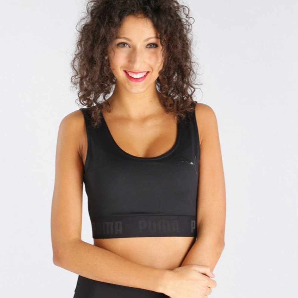 NWT Puma ESS Banded Crop Top / Sports Bra; Size S
